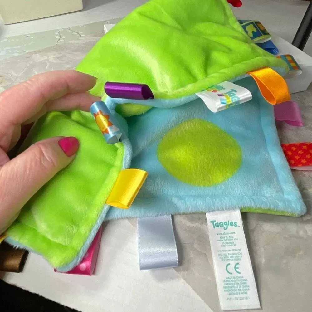 Taggies blanket square with tags for infants  babies